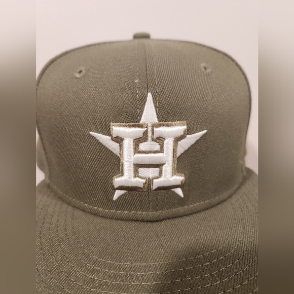 59FIFTY Fitted The Houston Astros Size 7 3/4 Olive - Picture 6 of 11